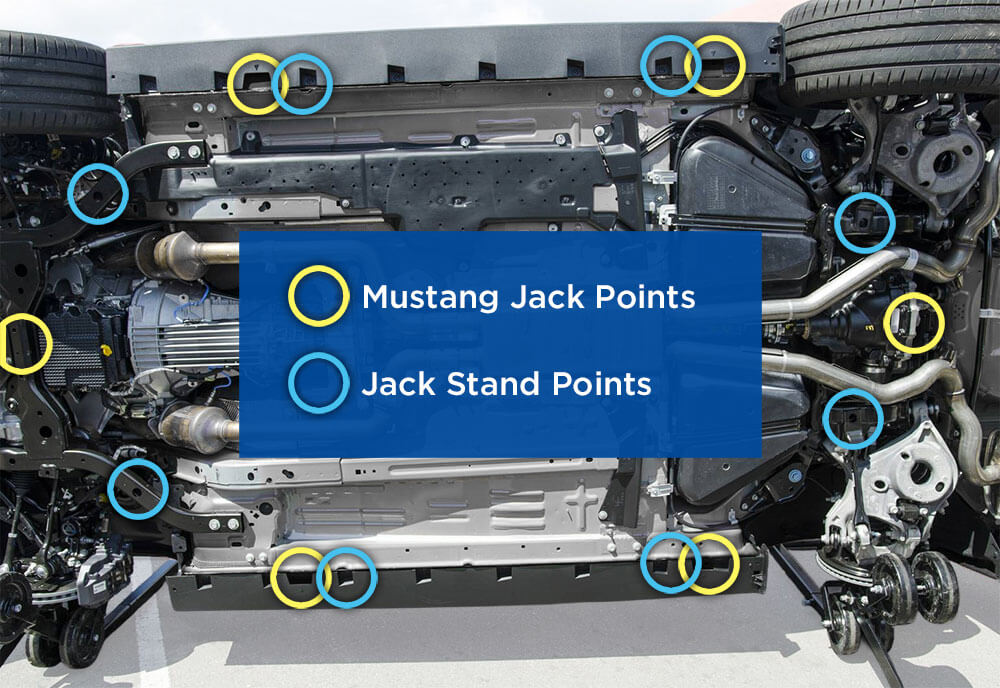 Ford Mustang S550 factory jack points