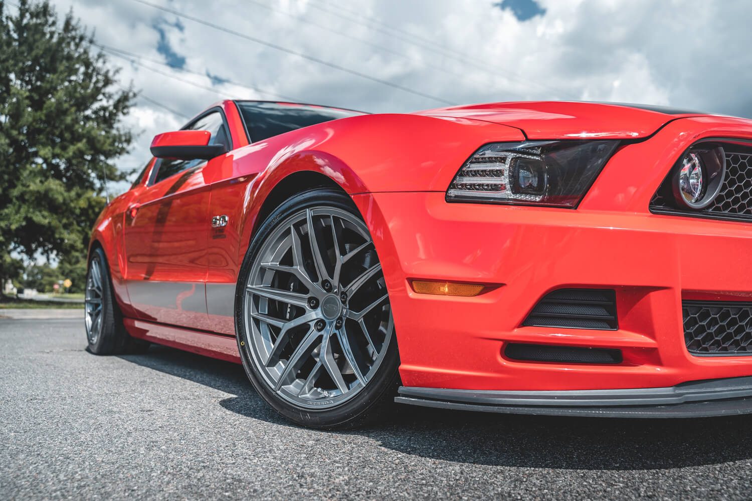 2013 Mustang GT Steeda Trident Wheels Gloss Titanium Photo 1