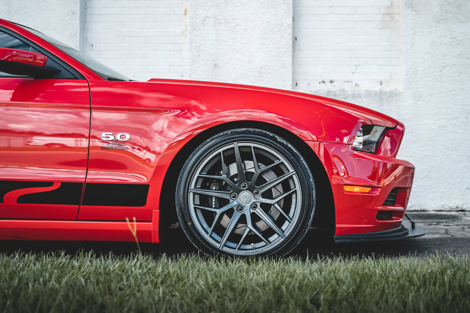 2013 Mustang GT Steeda Trident Wheels Gloss Titanium Photo 3