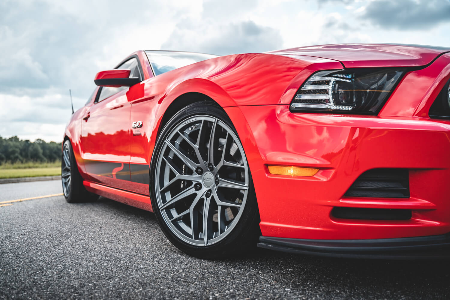 2013 Mustang GT Steeda Trident Wheels Gloss Titanium Photo 5