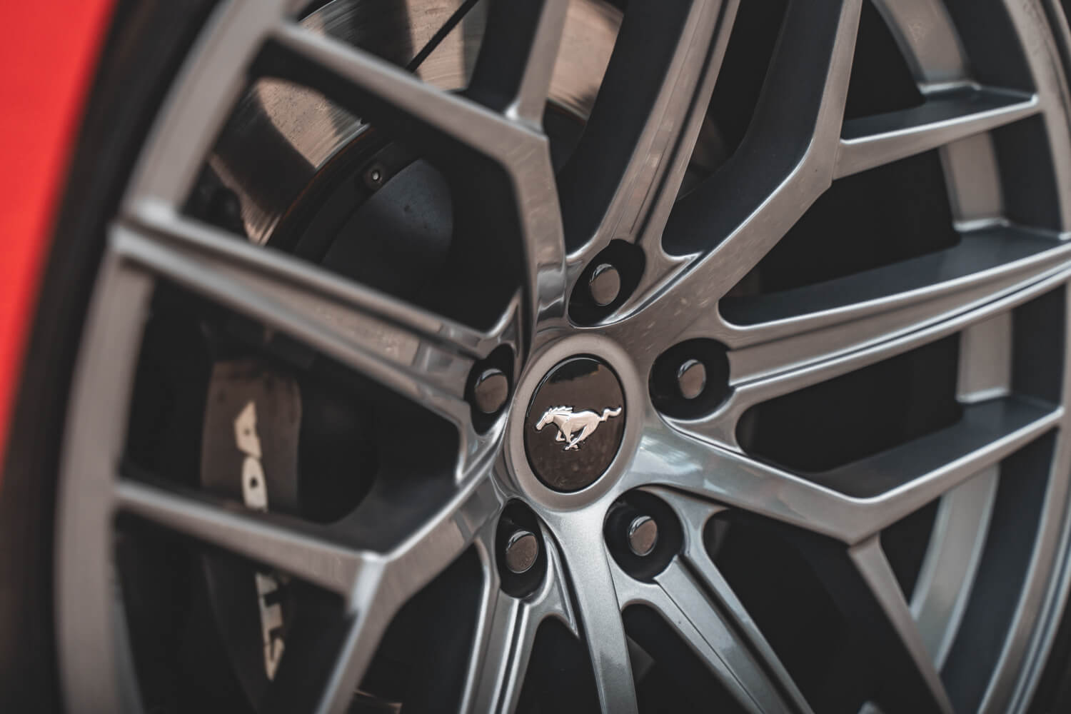 2013 Mustang GT Steeda Trident Wheels Gloss Titanium Photo 9