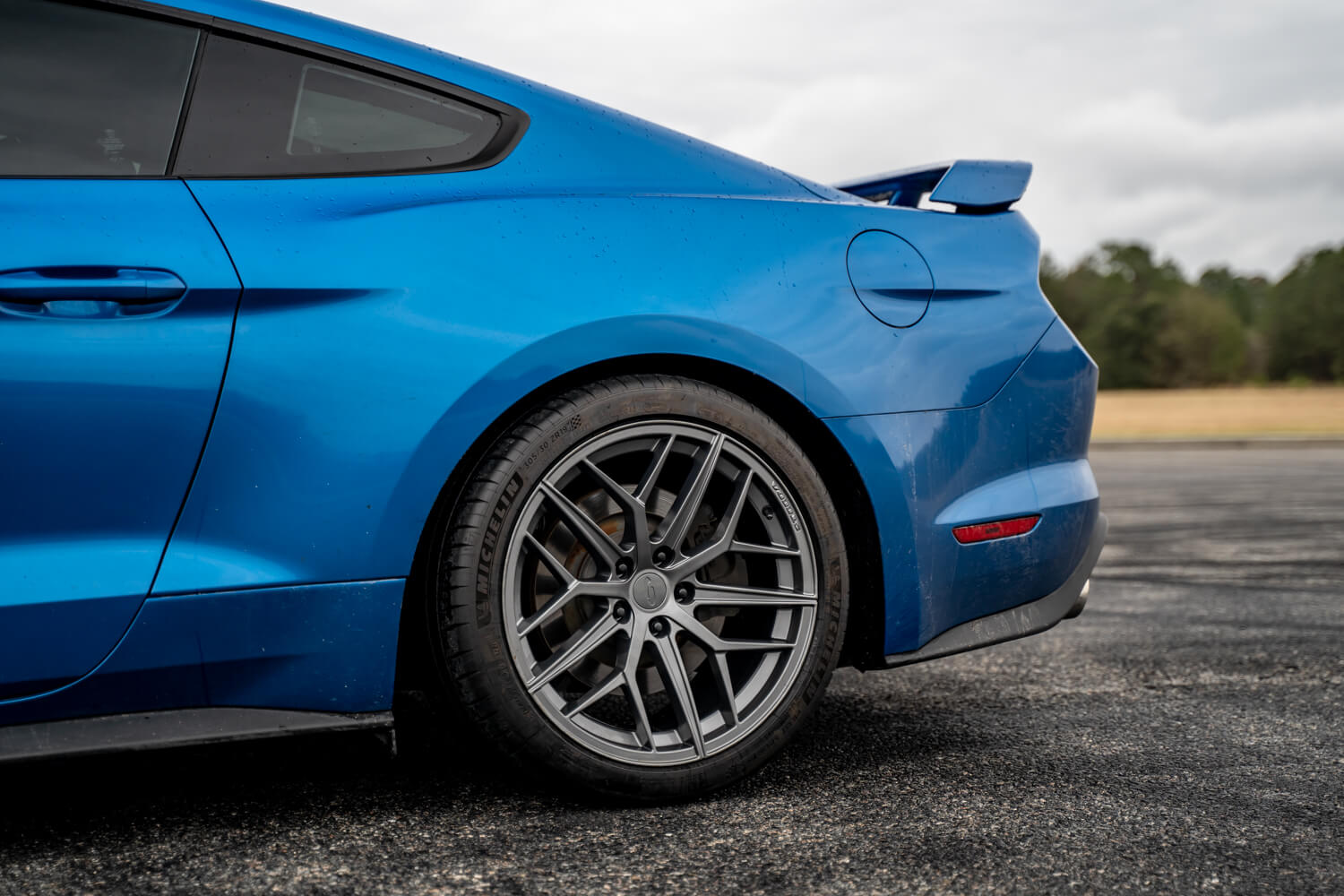 2019 Mustang GT Steeda Trident Wheels Square Gloss Titanium Photo 5