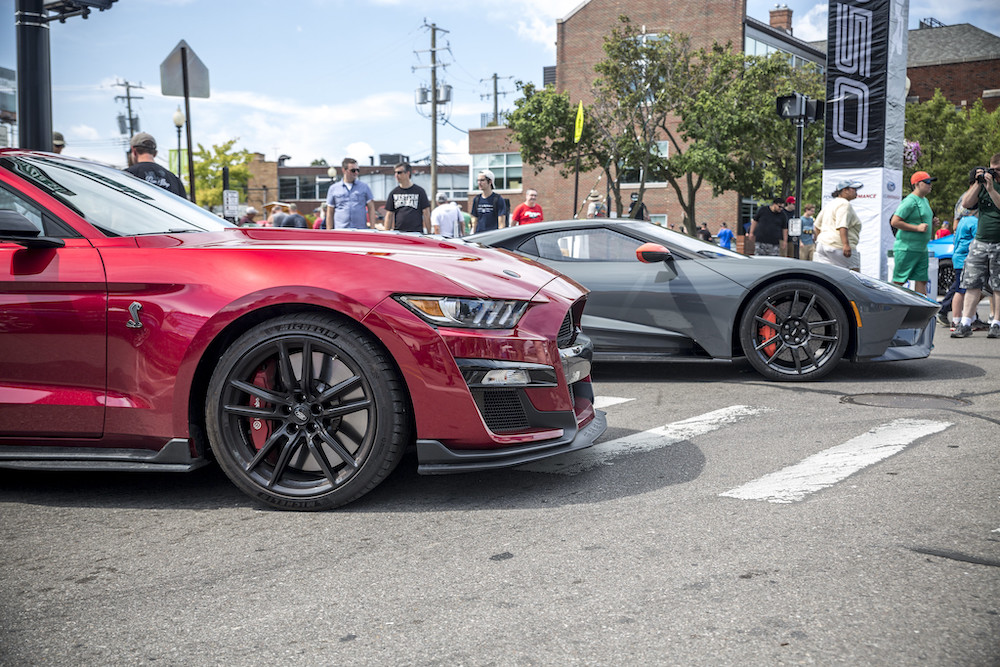 Shelby GT500 Rapid Red with Ford GT