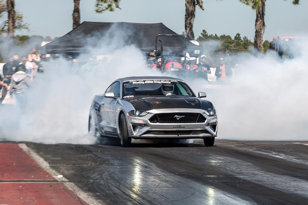Silver Bullet Mustang Burnout
