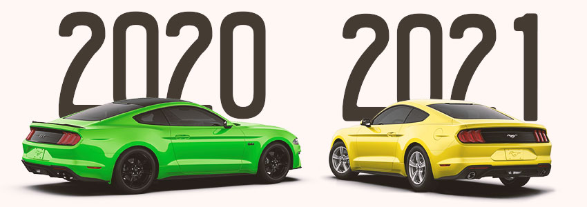 2020 and 2021 Mustang